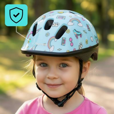 13. Meteor KS06 Rainbow Jr Bike Helmet 17435 size S 48-52 cm