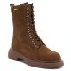 Women's leather ankle boots, suede, camel, Big Star UU274611