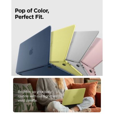 7. Spigen AirSkin Case for MacBook Neo 13" 2026 - Matte Yellow