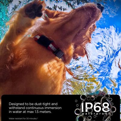 5. Spigen Tough Armor Pet Collar AirTag 1/2 Case - Black