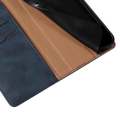 11. Magnet Strap Case Case for Samsung Galaxy S22 + (S22 Plus) Pouch Wallet + Mini Lanyard Pendant Blue