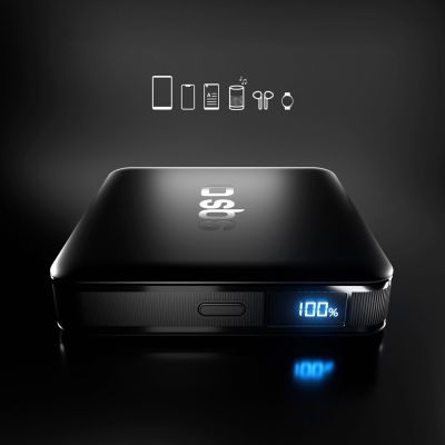 8. SBS HD 10W 5000mAh USB-C Power Bank with LCD Display - Black