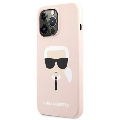 2. Karl Lagerfeld Silicone Karl`s Head Case for iPhone 13 Pro Max 6.7" - Light Pink