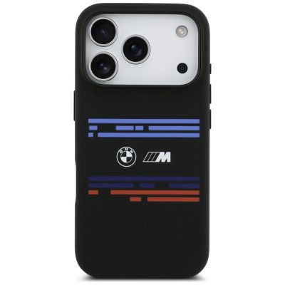 3. BMW M Silicon Horizontal Line MagSafe Case for iPhone 17 Pro - Black