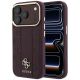 Guess Stripe Peony 4G Logo MagSafe Case for iPhone 18 Pro Max / 17 Pro Max - Burgundy