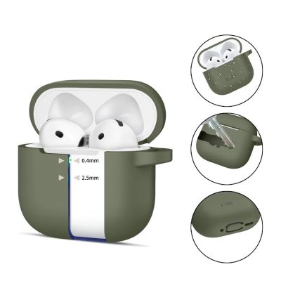 2. Tech-Protect Silicone Hook Case for AirPods 4 - Green