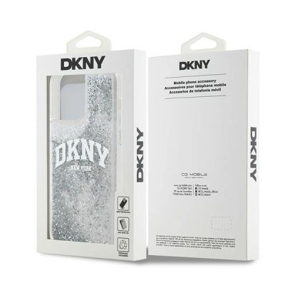 8. DKNY Liquid Glitter Big Logo Case for iPhone 15 Pro Max - White
