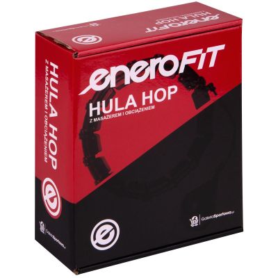 9. Hula Hoop with Massager and Weights, Black, Energo Fit