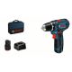 5. Bosch Akku-Bohrschrauber 12 V Li-Ion 1300 RPM Black, Blue, Red