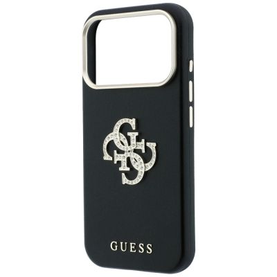 6. Guess Smooth & Big Strass Logo Case for iPhone 18 Pro Max / 17 Pro Max - Black