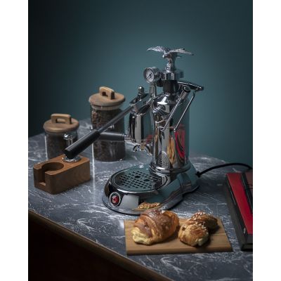 19. La Pavoni Milano Manual Lever Espresso Machine, Silver