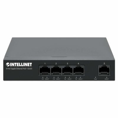 3. Intellinet 561792 Gigabit Ethernet Network Switch (10/100/1000) with PoE Support, Black
