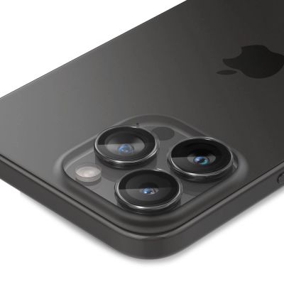 3. Spigen Glas.tR EZ Fit Optik Pro Camera Cover for iPhone 15 Pro / 15 Pro Max / 16 Pro / 16 Pro Max / 17 Pro / 17 Pro Max - 2 pcs.