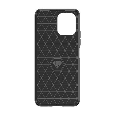 5. Flexible carbon pattern case for Xiaomi Redmi 12 Carbon Case - black