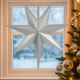 18. DECORATIVE HANGING PAPER STAR 75CM SILVER