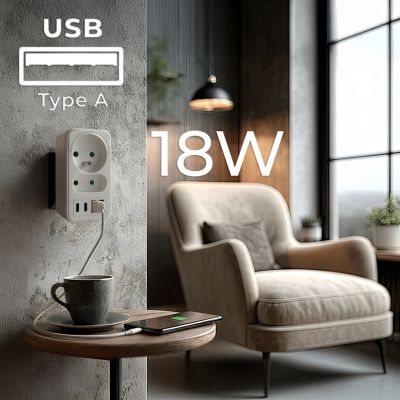 10. MACLEAN 2-Socket Power Outlet + 4x USB MCE249 F/W