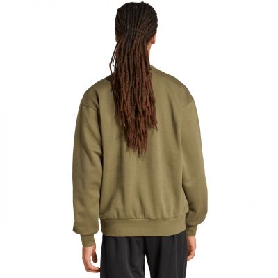 3. Men's adidas Essentials Feelcozy Fleece Sweatshirt Olive KD5149