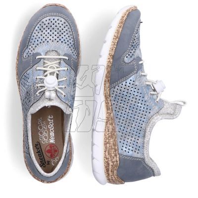 12. Rieker W N4255-12 openwork sports shoes blue