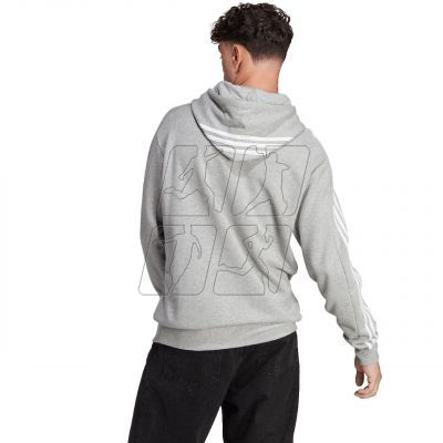 3. Adidas Essentials French Terry 3-Stripes Hoodie M IC0437
