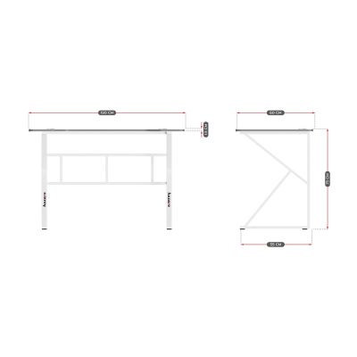 12. Huzaro Hero 1.6 White Gaming Desk