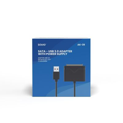 4. SAVIO USB 3.0 ADAPTER FOR 3.5” DRIVES WITH POWER SUPPLY AK-39