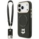 Karl Lagerfeld Big Strap Choupette Metal Logo MagSafe Case for iPhone 17 Pro Max - Black