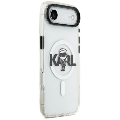 4. Karl Lagerfeld IML Karl Sketch Logo MagSafe Case for iPhone 17 Air - Transparent