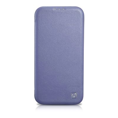 2. iCarer CE Premium Leather Folio Case iPhone 14 Pro Magnetic Flip Leather Folio Case MagSafe Light Purple (WMI14220714-LP)
