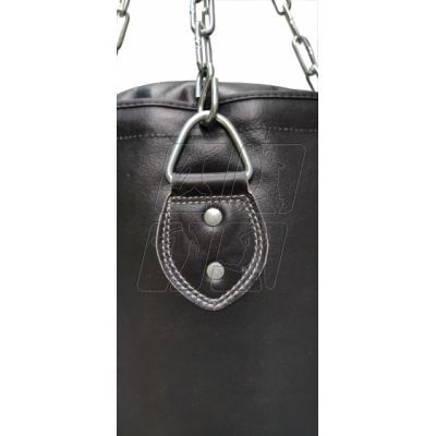 2. Leather boxing bag 150/35 cm empty WWS-MASTERS black
