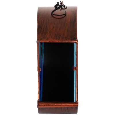 12. GARDEN DECORATION 22.5x8x22CM STAINED GLASS HANGING LANTERN