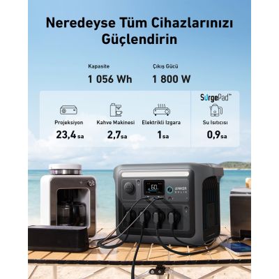 7. Anker Solix C1000X 1056Wh 1800W Portable Power Station