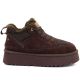 2. Women's leather ankle boots, chocolate platform snow boots, Potocki CA13312