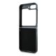 7. DKNY Leather Metal Stack Logo Case for Samsung Galaxy Z Flip 6 - Black
