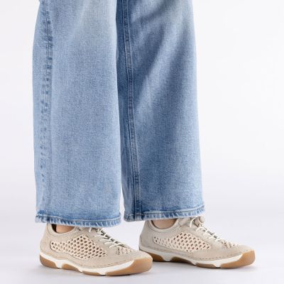 5. Women's comfortable openwork shoes, beige, Rieker 55960-60
