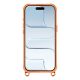 2. iPhone 17 Case with Adjustable Crossbody Lanyard and MagSafe Compatible Camera Frame as a Stand - Orange