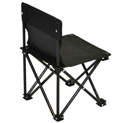 13. Folding Camping Chair, Black, 30 x 30 x 25/47 cm, ENERO CAMP