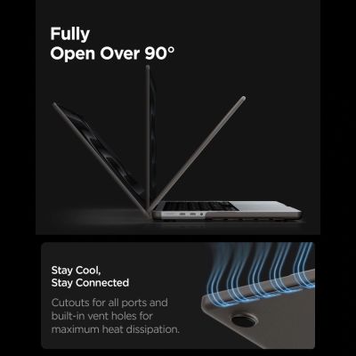 8. Spigen AirSkin Case for MacBook Pro 16" 2021 / 2023 / 2024 / 2025 / 2026 - Semi-Transparent