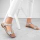 10. Comfortable sandals with zircons S.Barski W OLI261B, silver