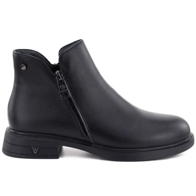 6. Women's leather ankle boots insulated black Vinceza 133112