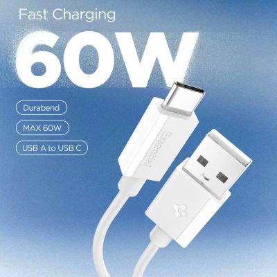 3. Spigen EB6010AC USB-A / USB-C 60W Cable 100 cm - White