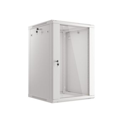 6. Lanberg WF01-6618-10S 18U Rack Wall-mounted Cabinet Gray