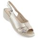 Women's gold wedge sandals eVento 7028
