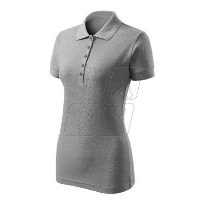 Women's Pique Polo Free Polo Shirt (Dark Grey Melange)