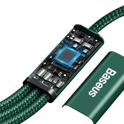 7. Baseus Rapid Series 3in1 USB-C - USB-C / Lightning / micro USB cable 20W PD 1.5m - green