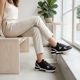 7. Women's leather sports shoes black Kobbo 100102