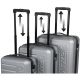 94. SET OF 3 SUITCASE 18, 22, 26 INCHES SILVER SLAZENGER