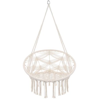 13. OPENWORK HAMMOCK HANGING CHAIR STORK'S NEST 80x60CM WHITE NEW STYLE