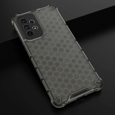 20. Honeycomb case armored cover with a gel frame for Samsung Galaxy A73 black