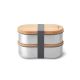7. BB-Set of 2 steel lunch boxes, gray