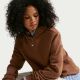 6. Nike Studio Fleece Medium Weight Women's Sweatshirt Light Brown IM8100 259